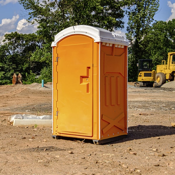 how often are the portable restrooms cleaned and serviced during a rental period in San Bernardino CA